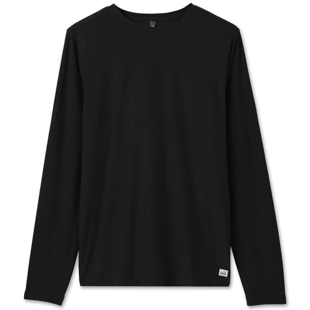 Vuori Long Sleeve Strato Tech Tee in Black